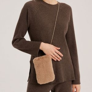 NEW Faux Fur Muff Bag (Light Camel) - Nap Loungewear